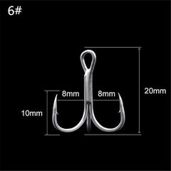 Treble Fishing Barbed Hooks